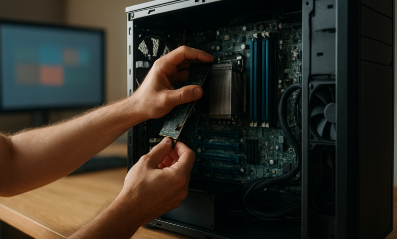 AMD Threadripper 96-Core processor installed on a professional workstation motherboard