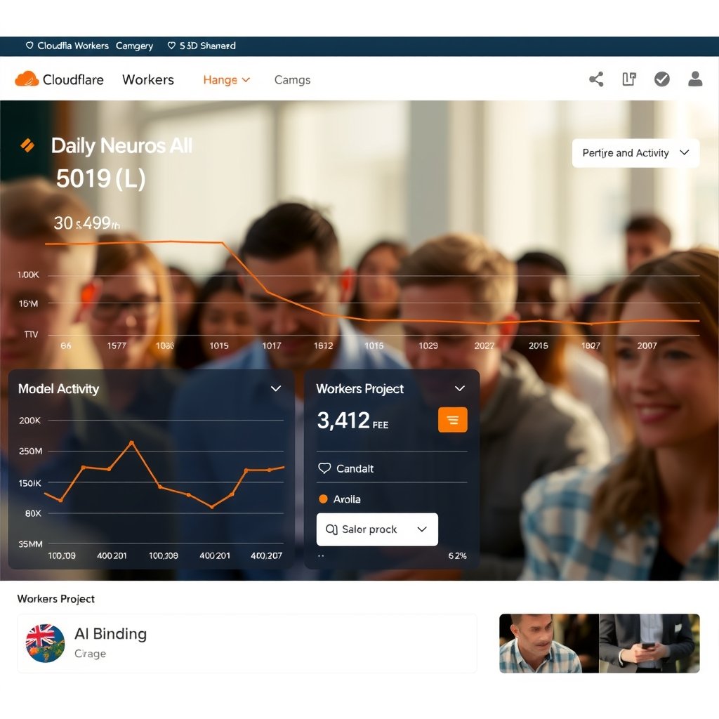 Cloudflare Workers AI free tier - Cloudflare Workers AI dashboard showing daily Neurons consumption, remaining free allo