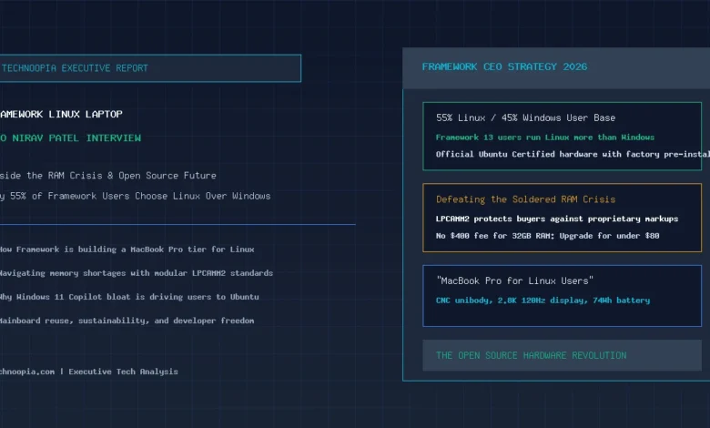 Framework Linux laptop CEO interview with Nirav Patel on the RAM crisis and MacBook Pro for Linux
