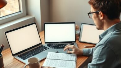 Free AI model for blogging comparison showing GLM, DeepSeek, and Nemotron on a laptop beside blog notes
