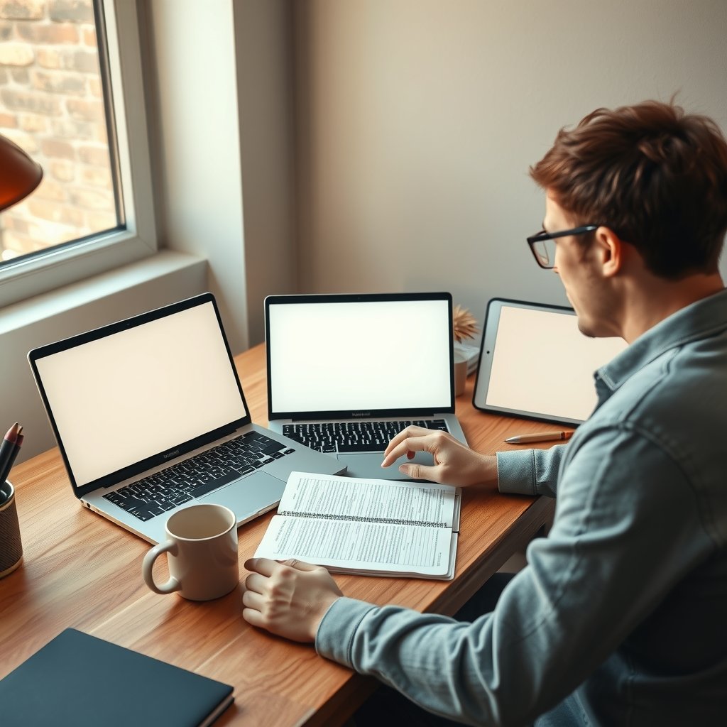 Free AI model for blogging comparison showing GLM, DeepSeek, and Nemotron on a laptop beside blog notes