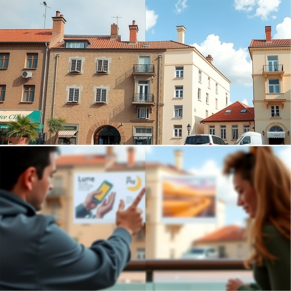 free AI models - A split-screen comparison showing an AI-generated editorial illustration beside a manually edited blog