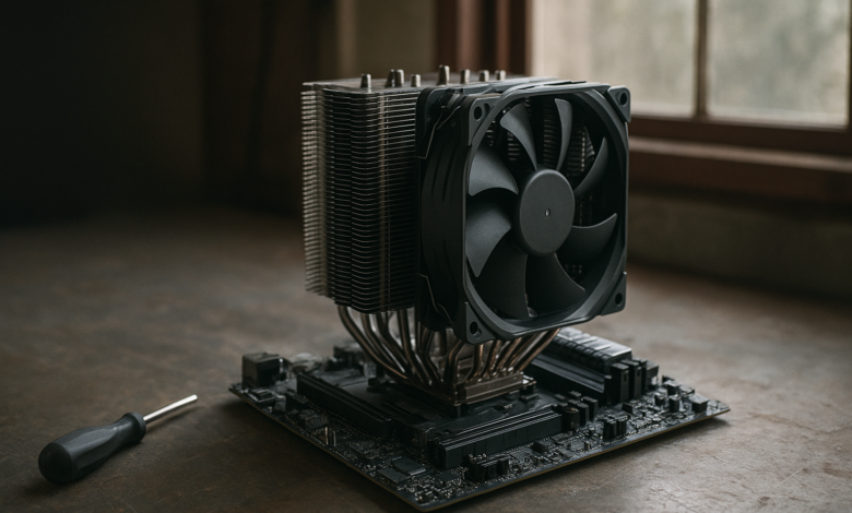 Noctua NH-D15 G2 review showing the dual-tower CPU cooler installed on a modern desktop motherboard