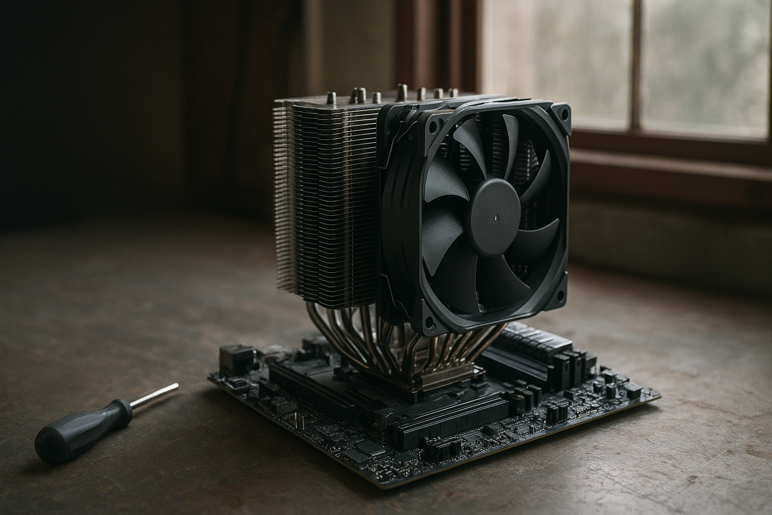 Noctua NH-D15 G2 review showing the dual-tower CPU cooler installed on a modern desktop motherboard