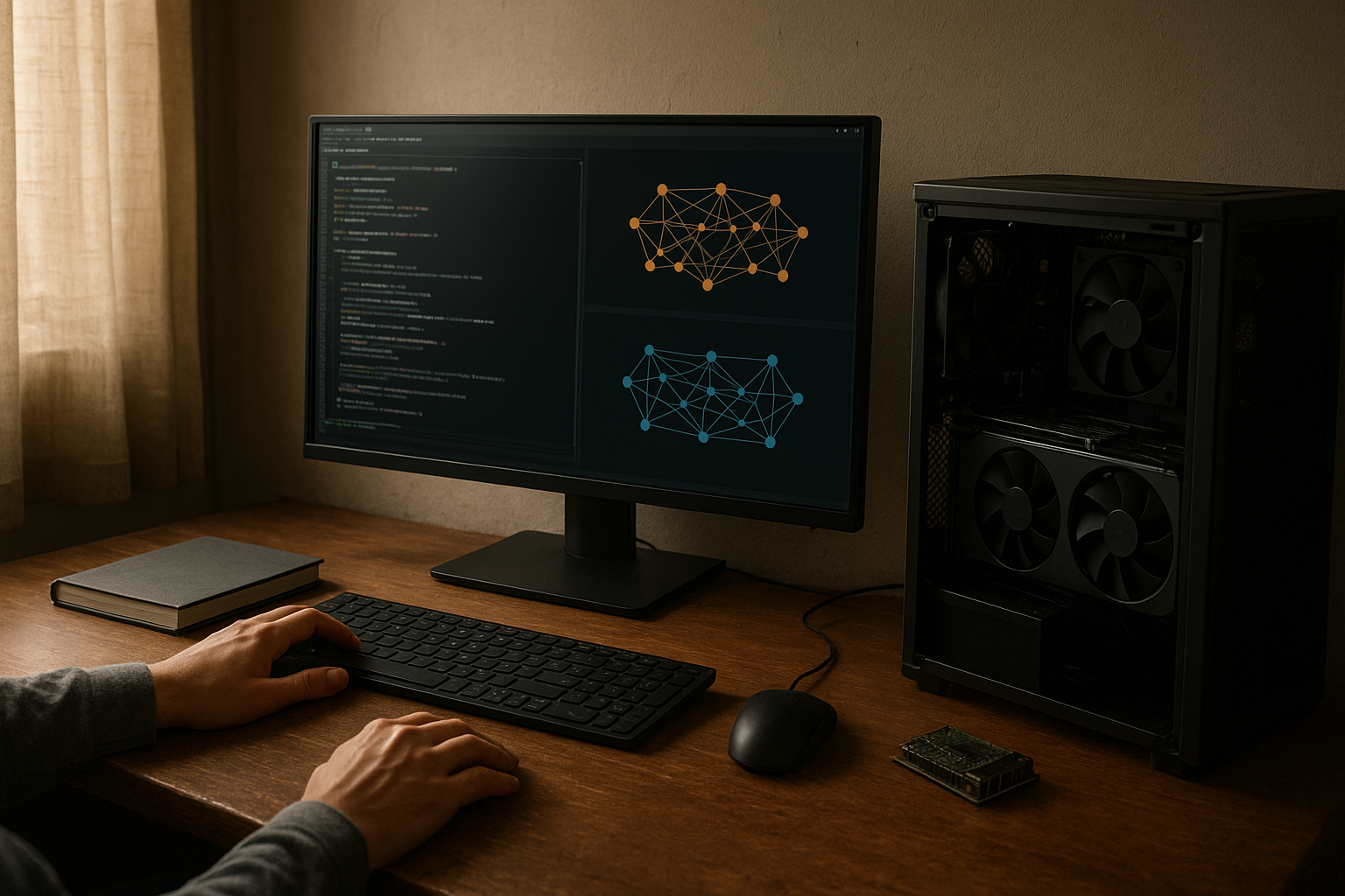 Ubuntu Fedora AI integration visualized on a Linux desktop with Ubuntu and Fedora elements
