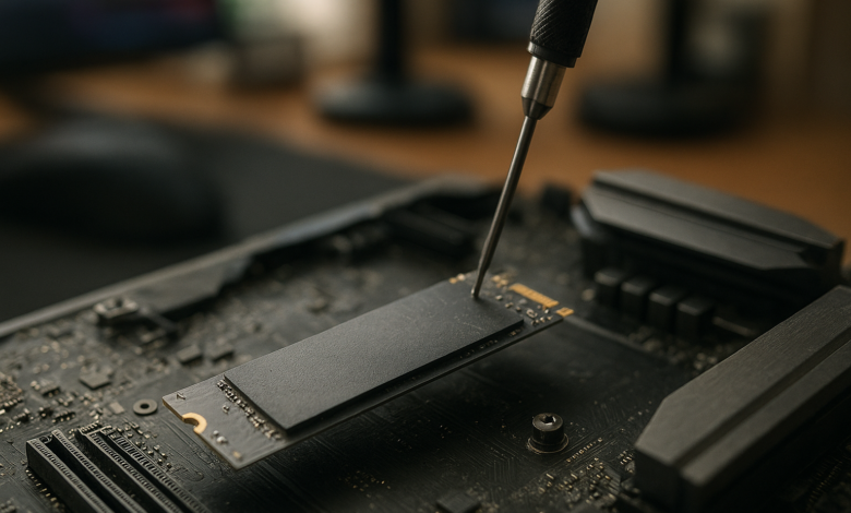 WD Black SN850X 4TB NVMe SSD displayed beside a modern gaming PC motherboard