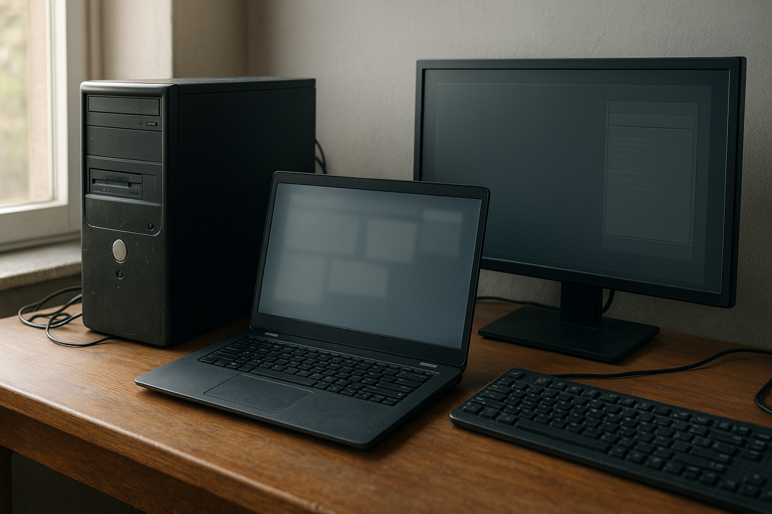 Windows 11 retrospective timeline showing the operating system evolving across a modern desktop display